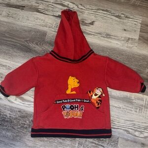 Vintage Disney Winnie The Pooh & Tigger Size 2T Hooded Sweatshirt